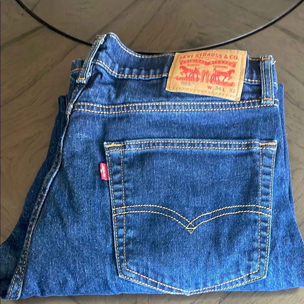 Levi's 505 Dark Blue Relaxed Jeans